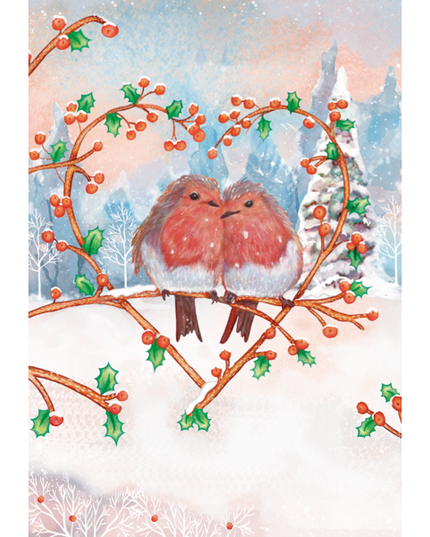 Wenskaart duo vogeltjes (F13115)