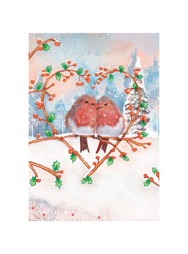 Wenskaart duo vogeltjes (F13115)