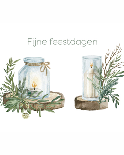 Wenskaart kaars 2x (F13122)