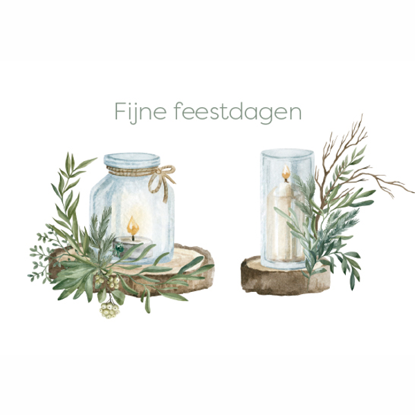 Wenskaart kaars 2x (F13122)
