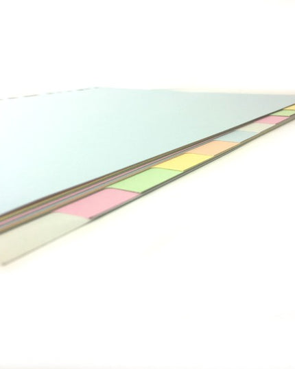 Tabbladen A4 in gekleurd karton 165g, pastel - 12-delig