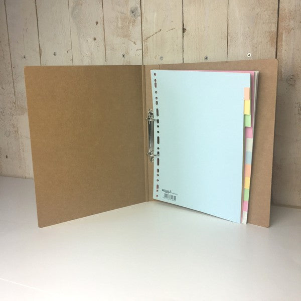 Tabbladen A4 in gekleurd karton 165g, pastel - 12-delig