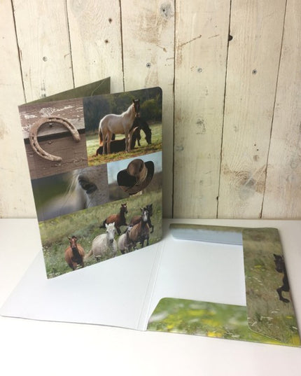 Map A4 "paarden collage"