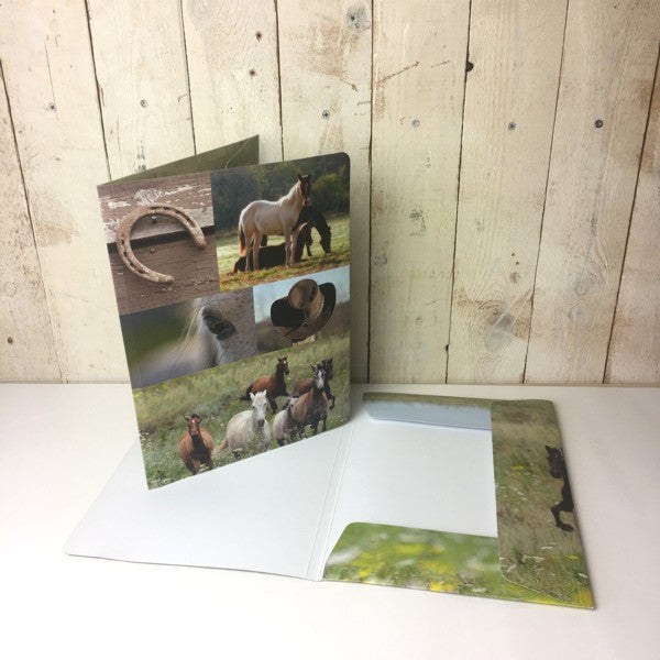 Map A4 "paarden collage"