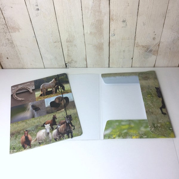 Map A4 "paarden collage"