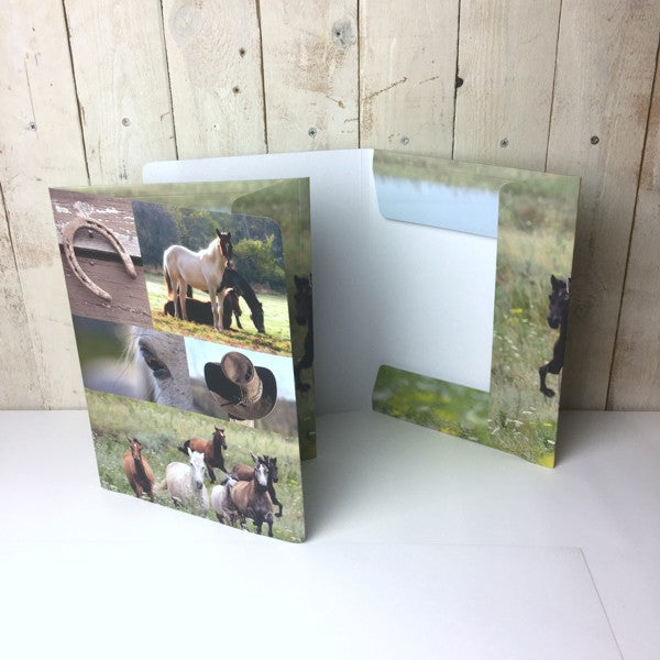 Map A4 "paarden collage"