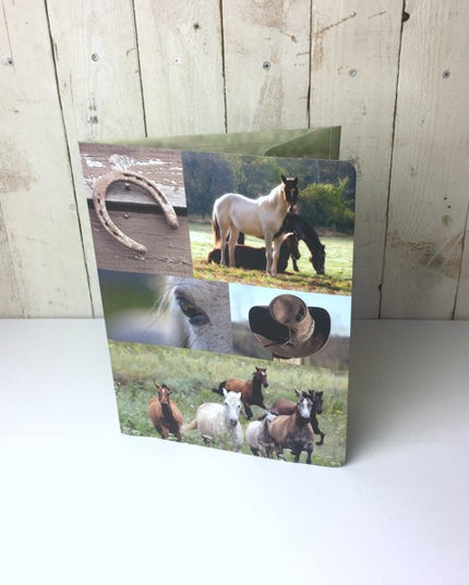 Map A4 "paarden collage"