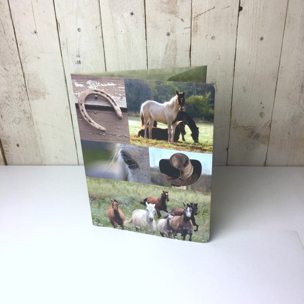 Map A4 "paarden collage"
