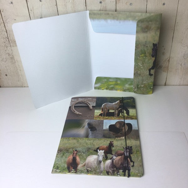 Map A4 "paarden collage"
