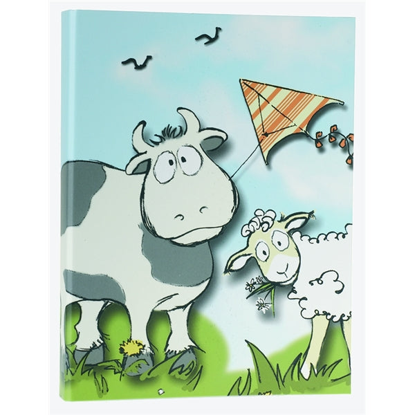 Ringmap recycled karton - koe en schaap