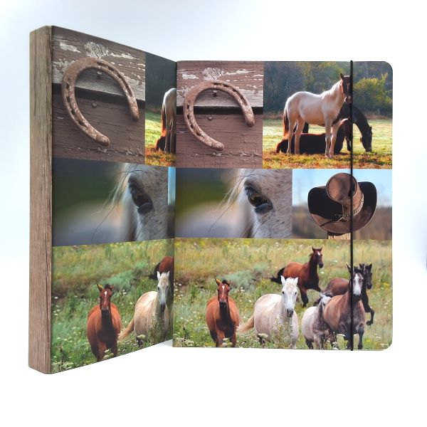 Ringmap recycled karton - paarden collage