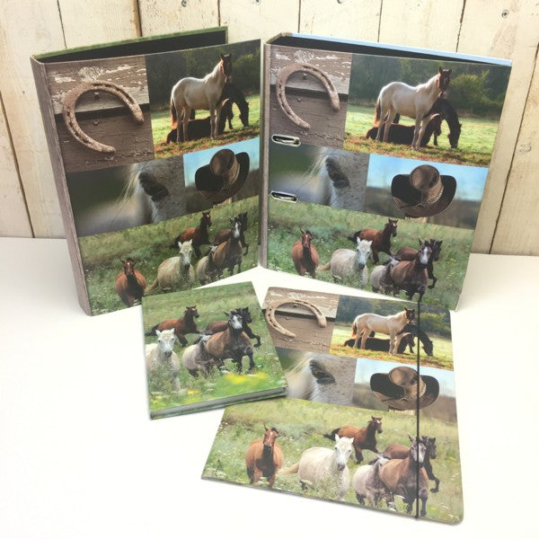 Ringmap recycled karton - paarden collage