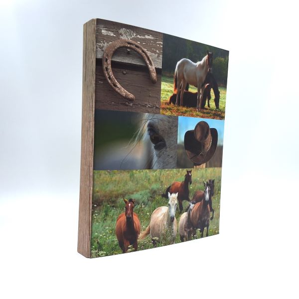 Ringmap recycled karton - paarden collage