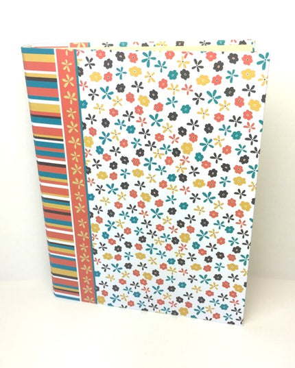 Ringmap recycled karton - kleine bloemen