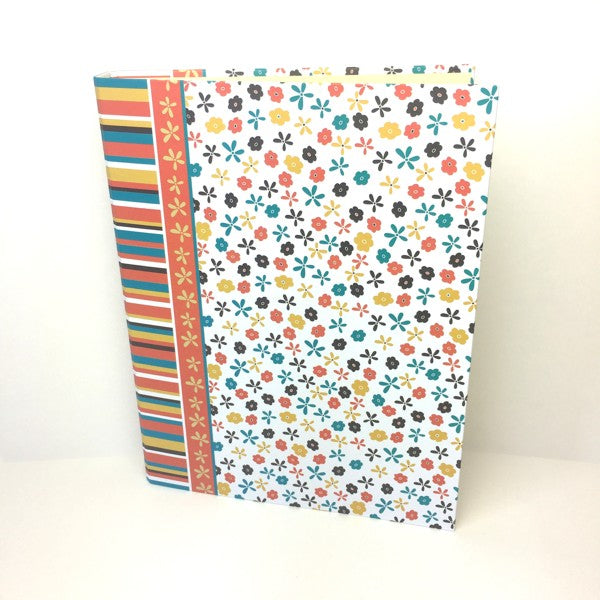 Ringmap recycled karton - kleine bloemen