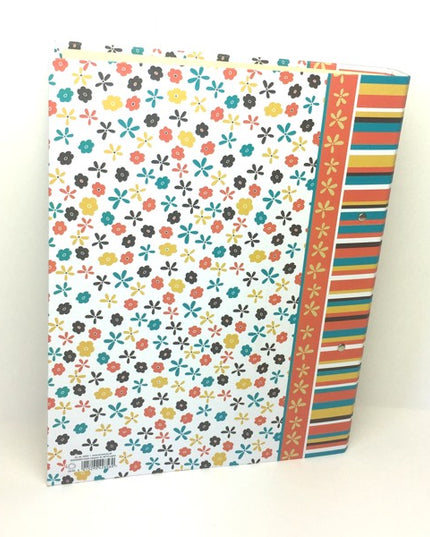 Ringmap recycled karton - kleine bloemen