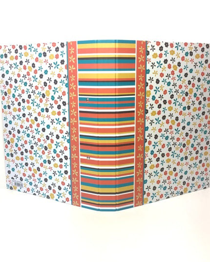 Ringmap recycled karton - kleine bloemen