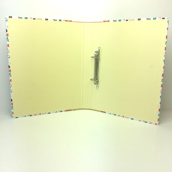 Ringmap recycled karton - kleine bloemen