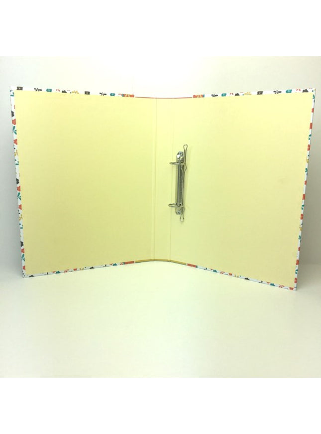 Ringmap recycled karton - kleine bloemen