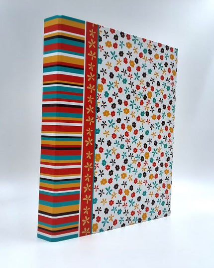 Ringmap recycled karton - kleine bloemen