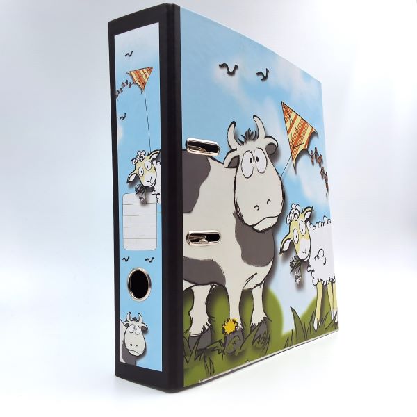 Ringmap recycled karton - koe en schaap