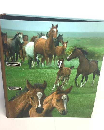Ringmap recycled karton - wilde paarden
