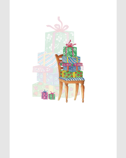 Wenskaart stoel met cadeau (F15217)