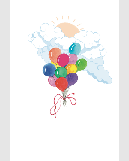 Wenskaart ballonen (F15227)