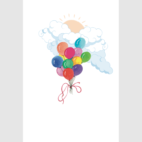 Wenskaart ballonen (F15227)