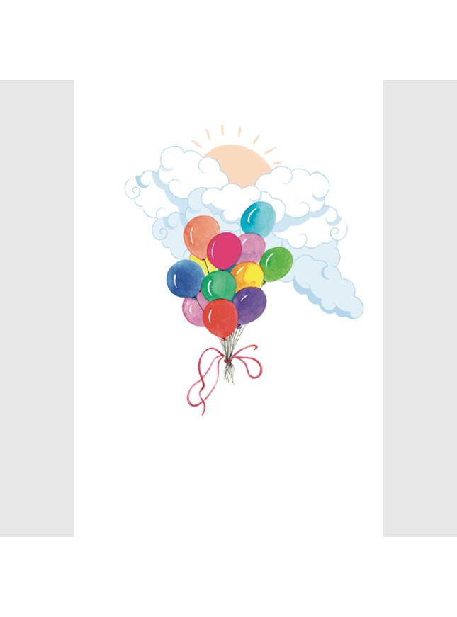 Wenskaart ballonen (F15227)