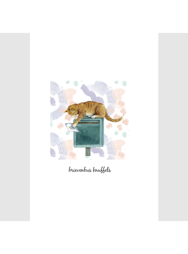 Carte de vœux chat, peluches à glisser dans la boîte aux lettres