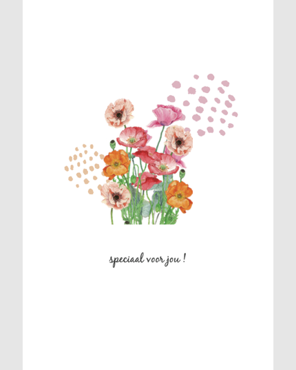 Wenskaart bloemen, speciaal voor jou! (F15232)