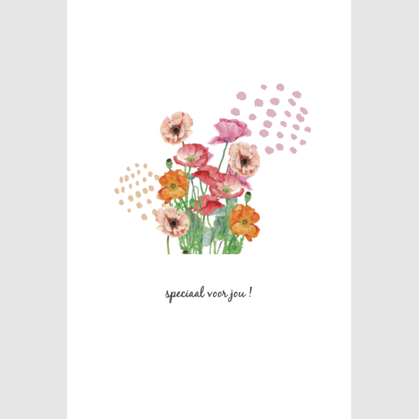 Wenskaart bloemen, speciaal voor jou! (F15232)