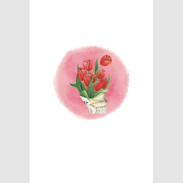 Wenskaart bos tulpen (F15240)