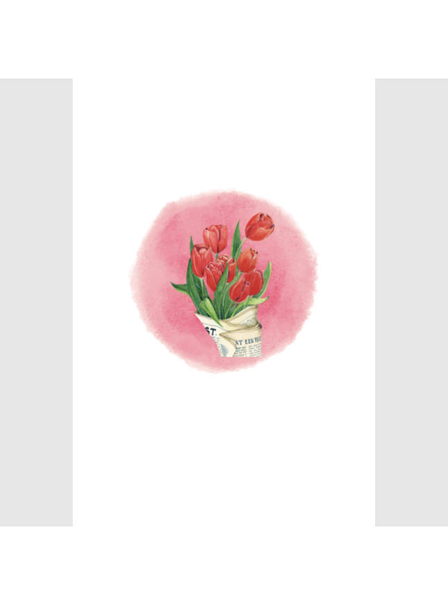 Wenskaart bos tulpen (F15240)