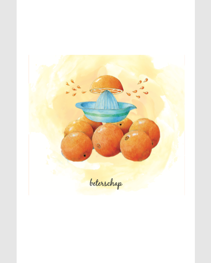 Greeting card oranges, get well soon (F15246)