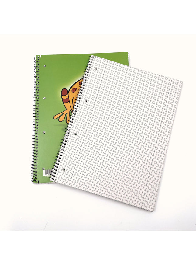 Collegeblok A4 - geruit 5x5 mm - "kikker hey baby…"