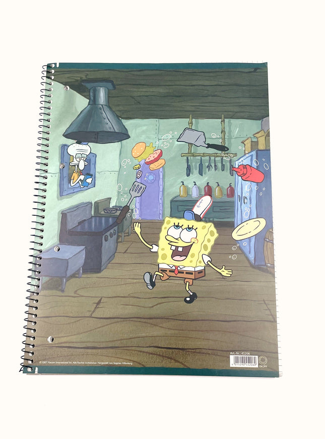 Collegeblok A4 - geruit 5x5 mm - "Spongebob"