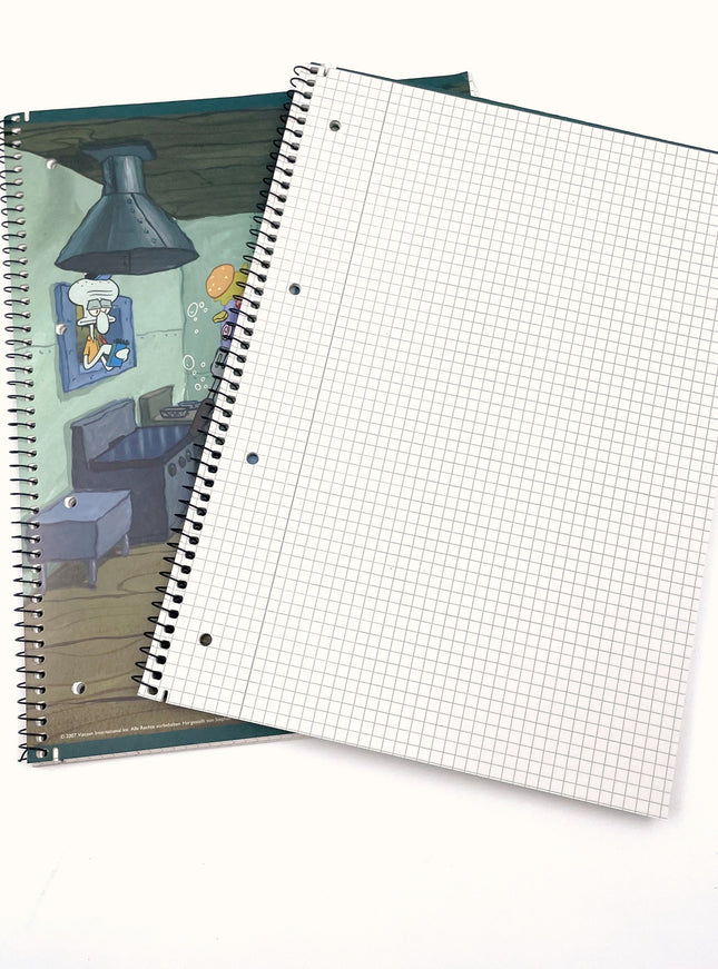 Collegeblok A4 - geruit 5x5 mm - "Spongebob"