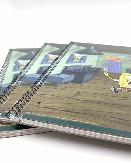 Collegeblok A4 - geruit 5x5 mm - "Spongebob"