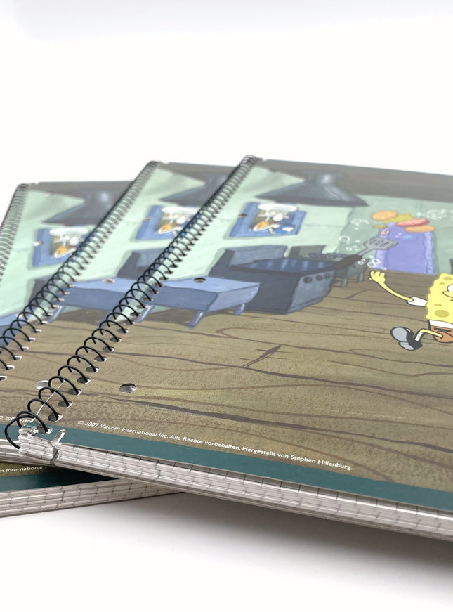 Collegeblok A4 - geruit 5x5 mm - "Spongebob"