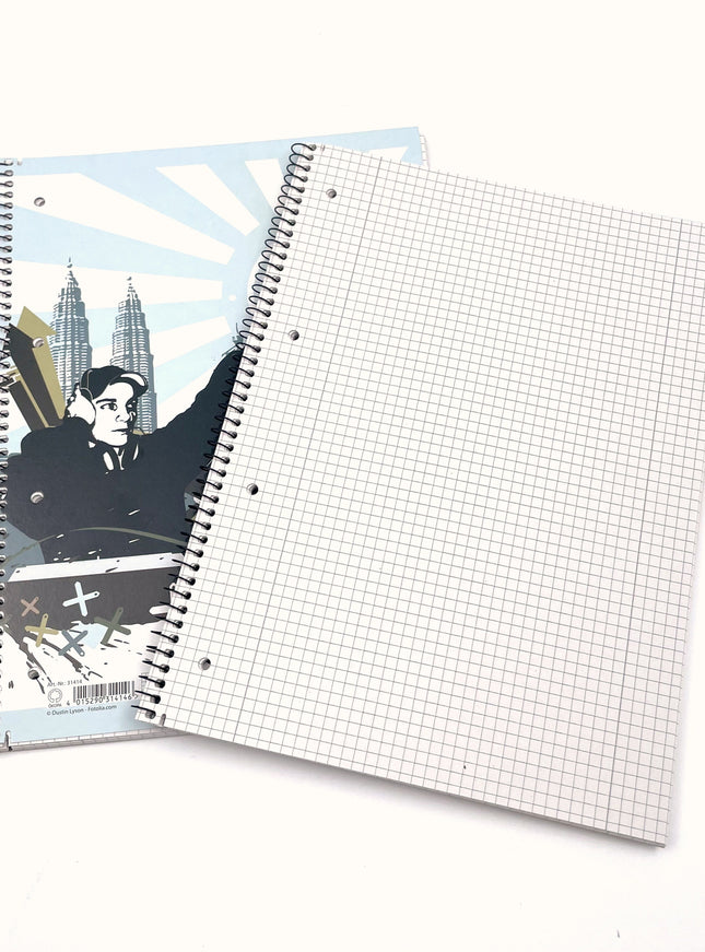 Collegeblok A4 - geruit 5x5 mm - "Urban Style"