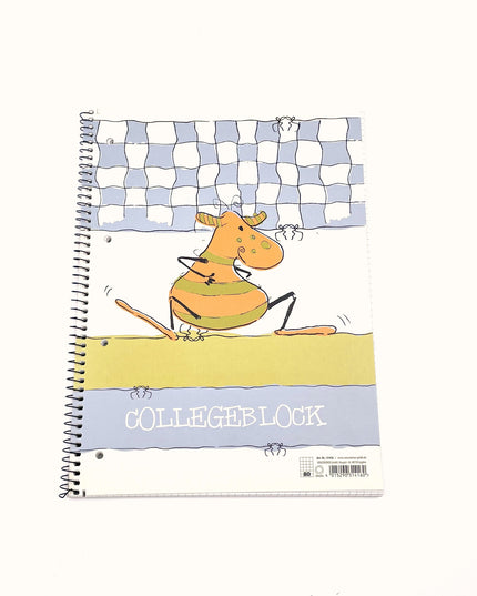 Collegeblok A4 - geruit 5x5 mm - "Grizzle"