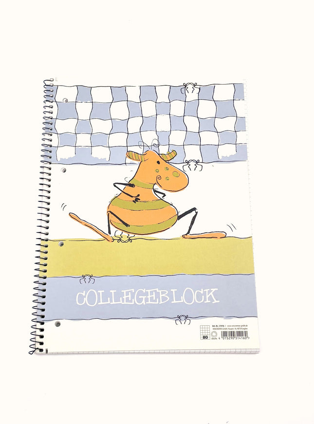 Collegeblok A4 - geruit 5x5 mm - "Grizzle"