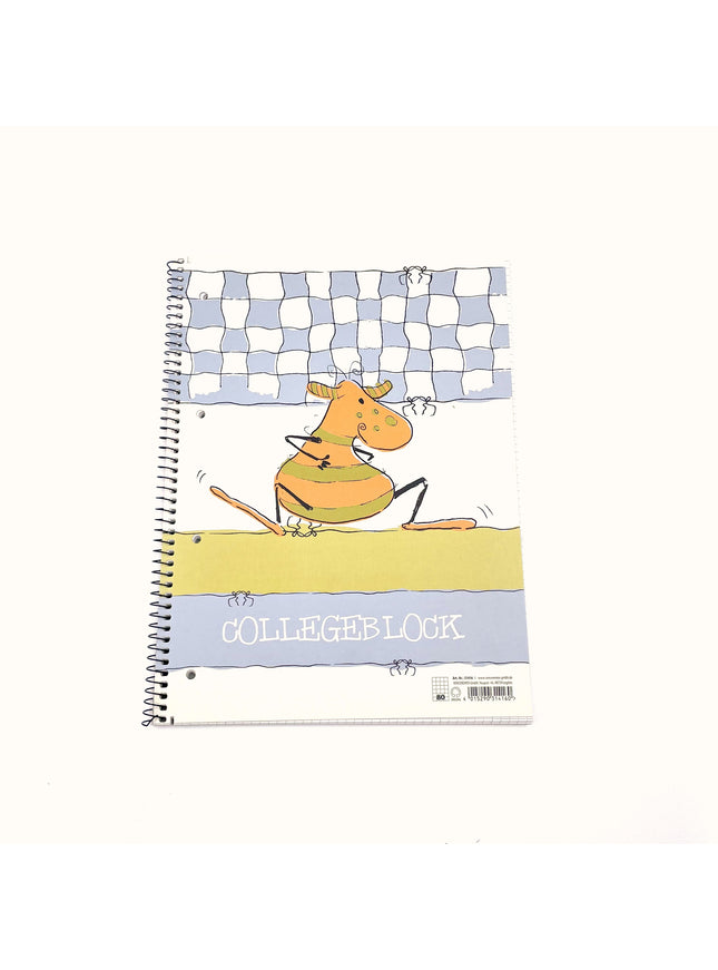 Collegeblok A4 - geruit 5x5 mm - "Grizzle"