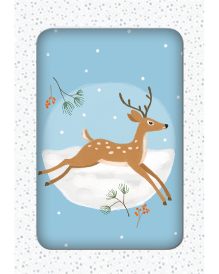 Christmas card box 12x deer