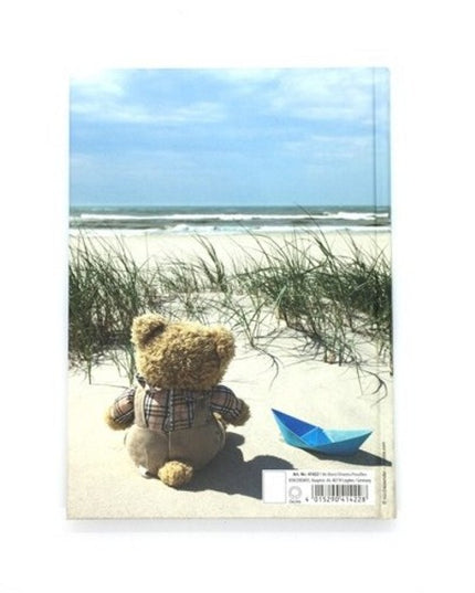 Boek met harde kaft A5 - teddy bij de zee