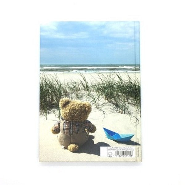 Boek met harde kaft A5 - teddy bij de zee