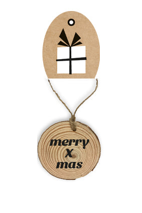 Wooden pendant merry x mas