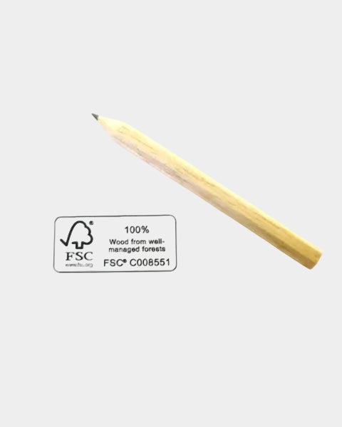 Zeskantig mini-potlood (ca. 9 cm) FSC